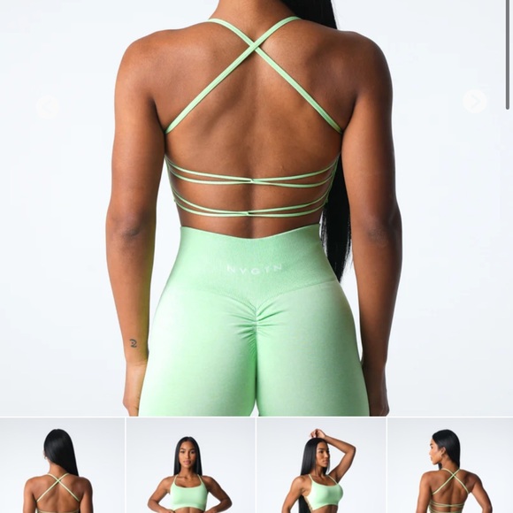 NVGTN Pistachio Invincible Seamless Sports Bra Size Medium - Picture 5 of 5